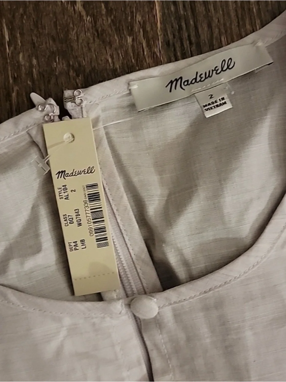 NWT Madewell Ruffle-Shoulder Mini Dress Lavender Purple Sz 2